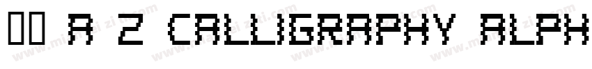 60 A Z Calligraphy AlphabetExamples字体转换